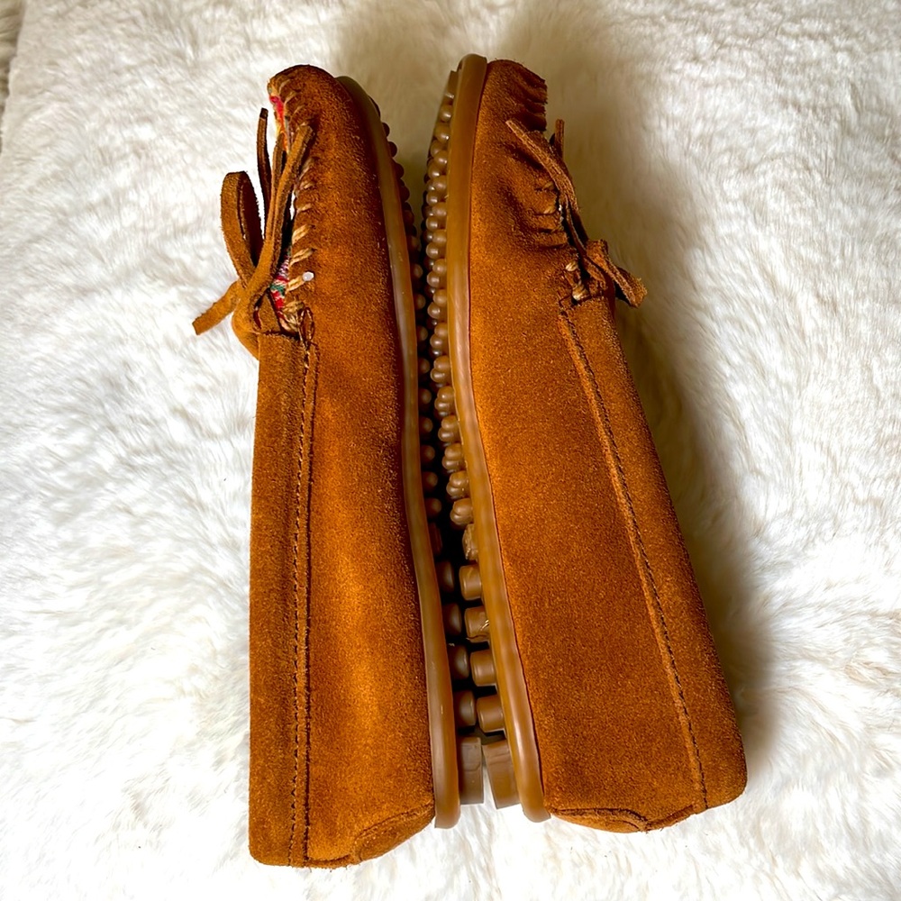 Minnetonka Genuine Suede Kitty Leather Moccasins - Picture 10 of 15